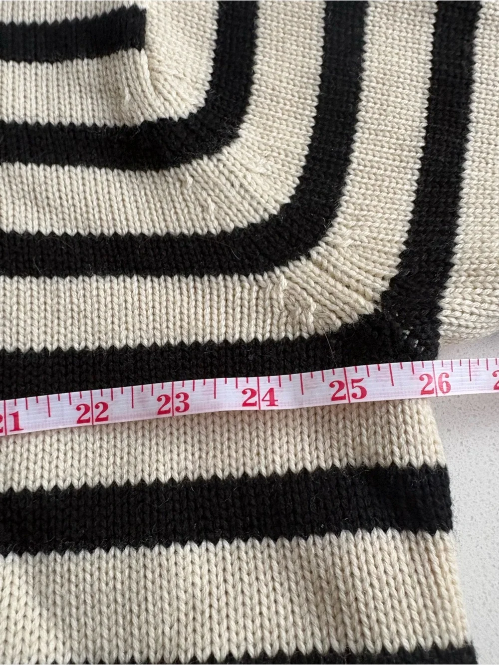 Toteme Turtleneck Striped Boxy Sweater - Cream/Black